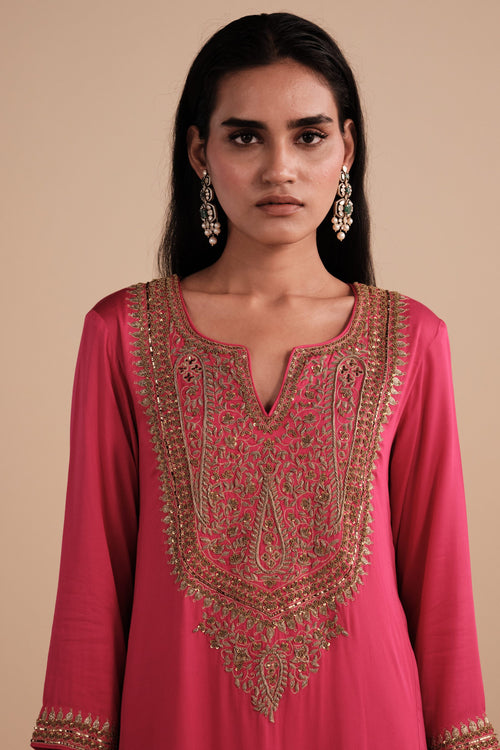 Meera Set in Rani Pink
